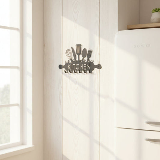 Wall Metal CNC Napkin & Keys Hanger Kitchen2